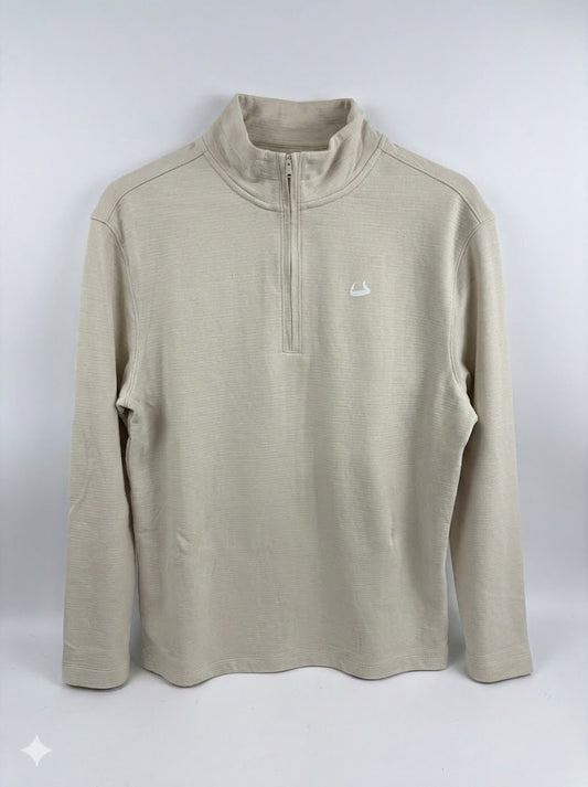 Bull White - Cream Authority Quarter Zip Adult Unisex | SIP Boyz